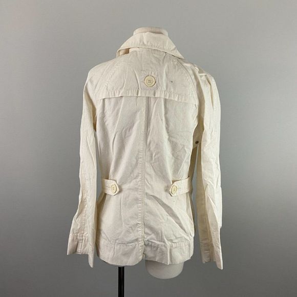 🌿4/$35‎ 🌿JACOB CONNEXION White Trench Coat - Picture 4 of 7